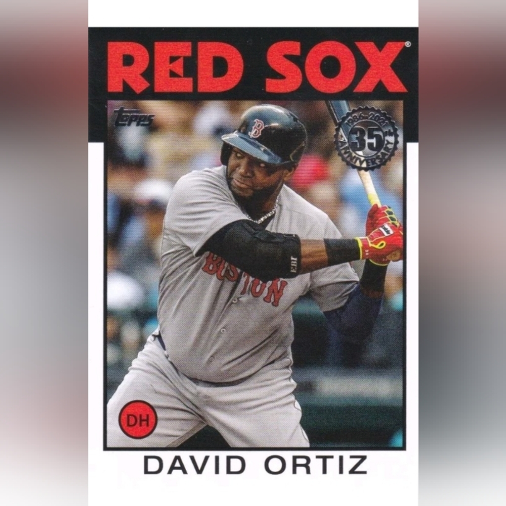 2021 Topps 1986 Insert #86B-16 David Ortiz Boston Red Sox